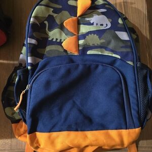 Pottery Barn Kids Blue and Orange Dinosaur Backpack